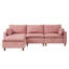 Canapé d'angle modulaire en chenille avec pouf amovible-134010566