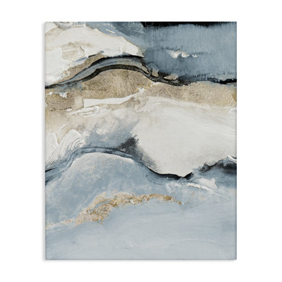 Blue Organic Agate Pattern Canvas Wall Art by Lanie Loreth