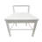 Classic White 42" Curved Ladder Back Dining Chair with Ergonomic Support-76462886