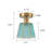 Polygonal Blue Water Glass Semi-Flush Mount