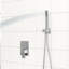 Double pomme de douche carrée 10 pouces - Fixation murale avec douchette