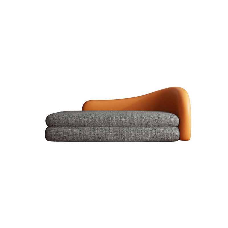 Chaise longue rembourrée Comfortable Living Room, Accoudoir à droite (vu de face), Gris