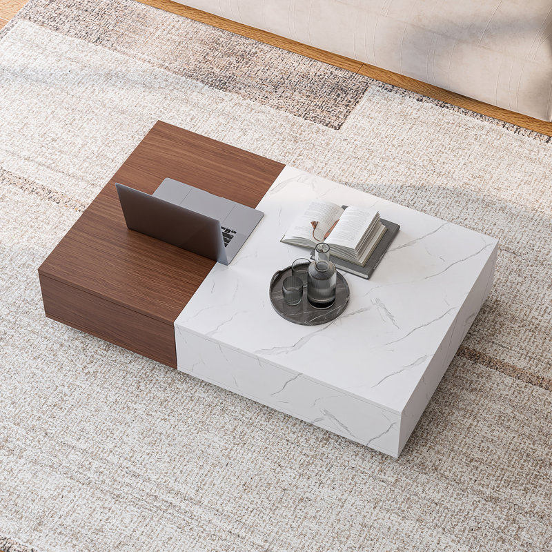 Coffee Table , Brown/White