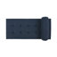 Chaise longue de style Mid-Century en bleu marine avec un revêtement en tissu et un dossier amovible