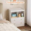 Table à langer pour bébé avec coussin, 2 tiroirs et 2 tablettes ouvertes - Station à langer moderne pour chambre d'enfant, chambre à coucher-812981364
