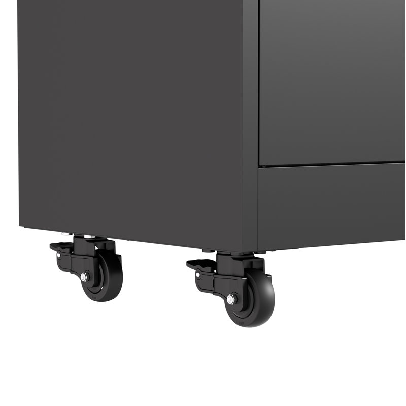 71"H Metal Garage Storage Cabinet With Wheels And Lock, Heavy Duty Rolling Metal Cabinet, 4 Adjustable Shelves (180Lb Each), 3-Point Locking Security, For Tool Organization In Garage, Workshop, Office