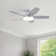 Low Profile 42" 5 - Blade Flush Mount Small Room Ceiling Fan with LED Light and Remote