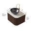 Meuble-lavabo mural avec lavabo en céramique et tiroir
