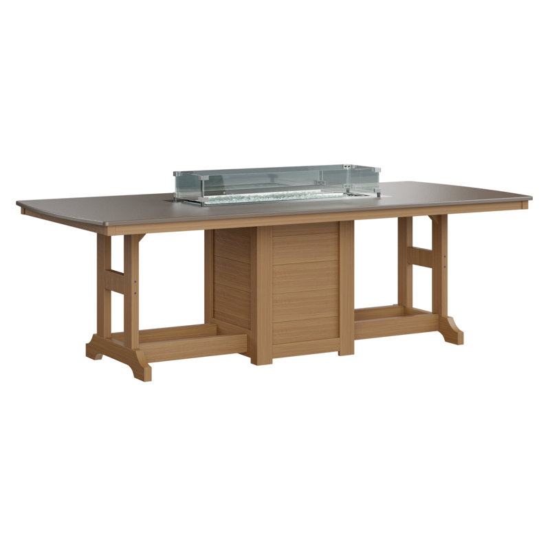 Table de salle à manger avec foyer 72 po Berlin Gardens Garden Classic, H 31 po x l 44 po x P 96 po
