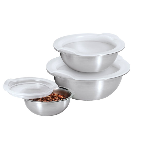 Nordic Ware 3-pc Prep & Serve Microwave-Safe Mixing Bowl Set, 2 quart, 3.5  quart and 5 quart
