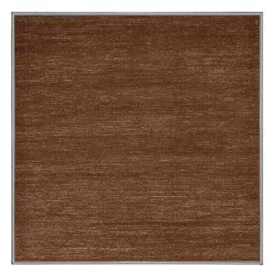Tapis brun uni lavable à la machine