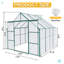 Base surélevée à double porte en polycarbonate pour serre