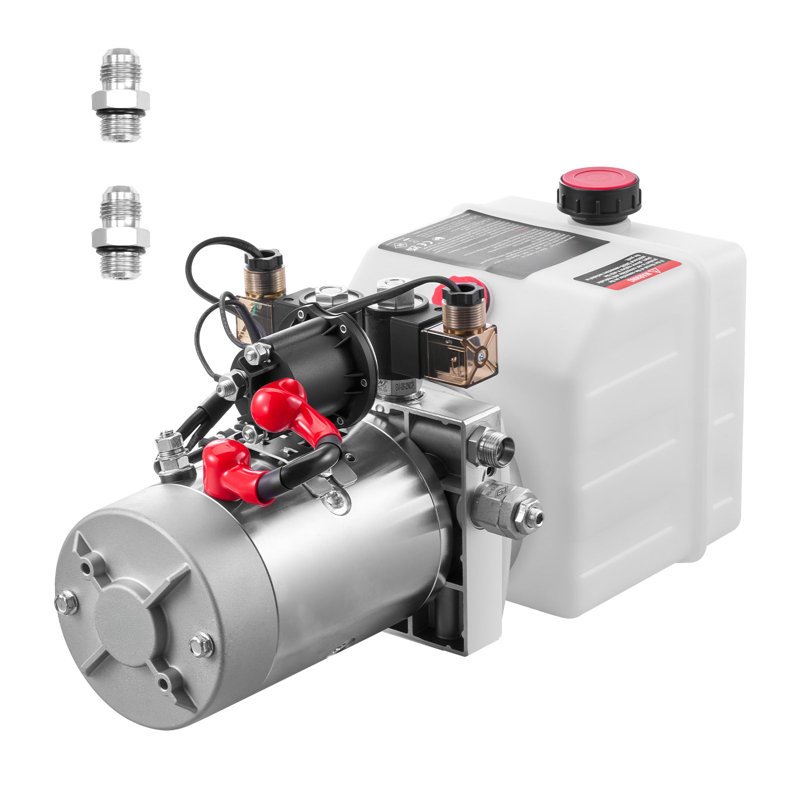 Unité hydraulique de 3 pintes, pompe de remorque à double effet, pression de surpression maximale de 3200 PSI et débit de 0,91 GPM, pompe hydraulique à courant continu de 12 V avec réservoir en métal pour le levage de la voiture