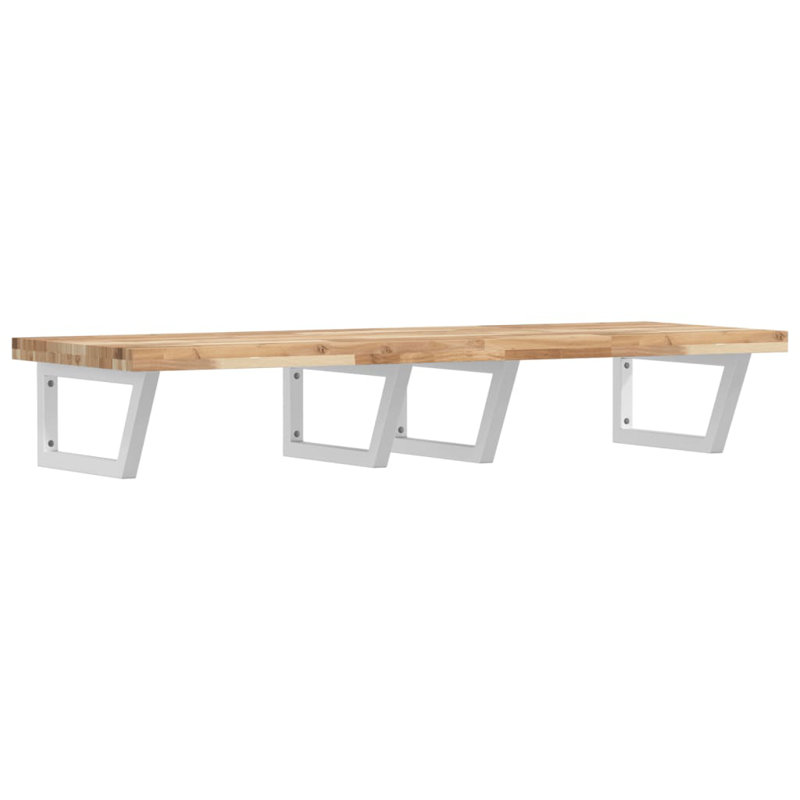 Buckholtz 120cm Solid Wood Bathroom Vanity Top, Acacia/White