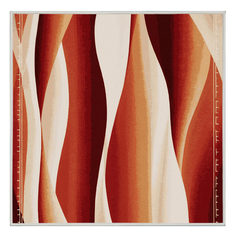 Terracotta Horizon Rug, Square 8'