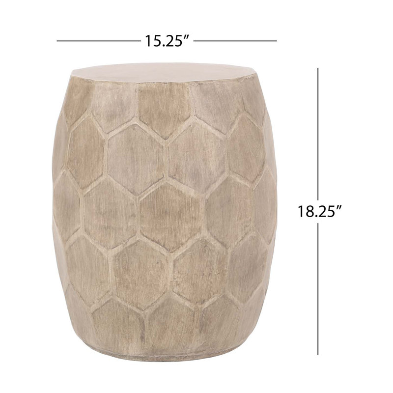 Outdoor Unique Honeycomb Pattern Side Table, Boho Design End Table, Small Accent Table