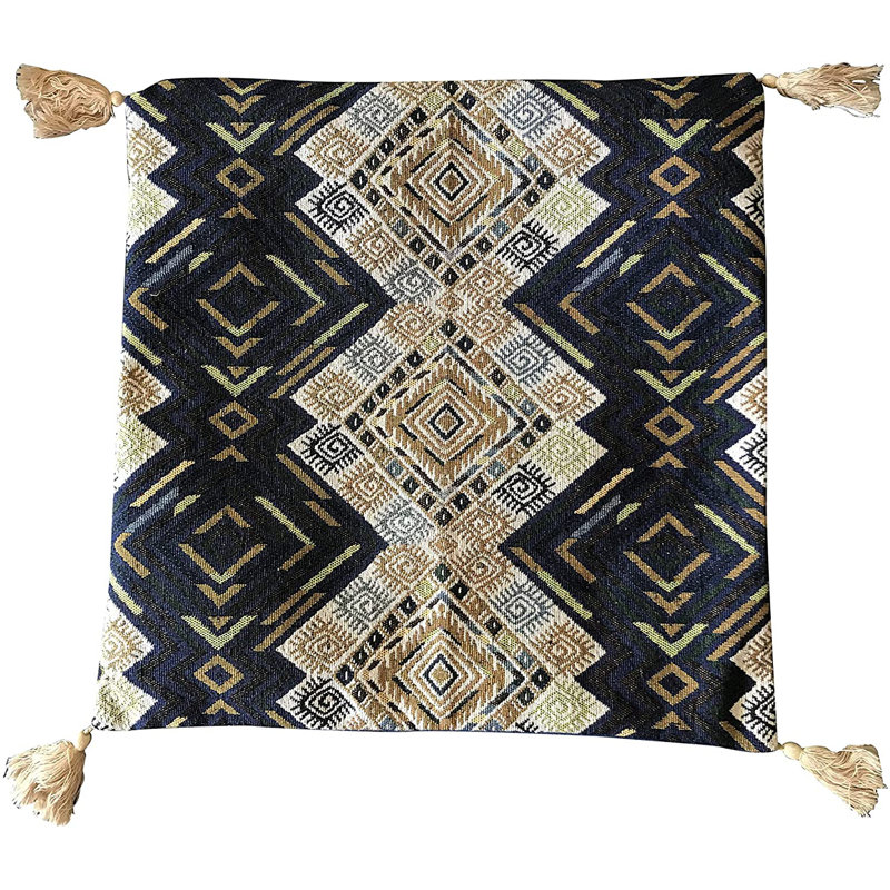 Fringed Cotton Pillow Cover