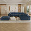 Boneless Cloud Sofa,Corduroy Fabric,Deep Seat Couches,Double-Layer Design,Removable Cushion-96770067