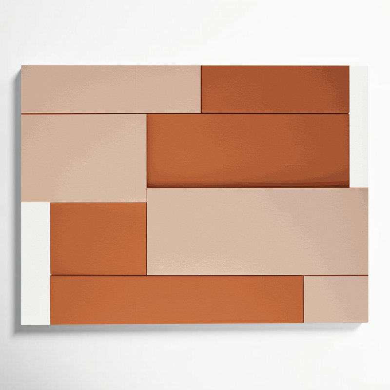 Minimalisme 32, art mural sur toile beige, H 12 po x l 18 po