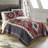Mojave Red Quilted Geometric Shapes Quilt Set-1209508286