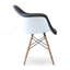 Chaise Daw - Rembourrée en fibre de verre, cachemire et granit gris foncé