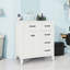 Meuble-lavabo autoportant avec lavabo en céramique, 3 tiroirs à fermeture en douceur et armoire de rangement