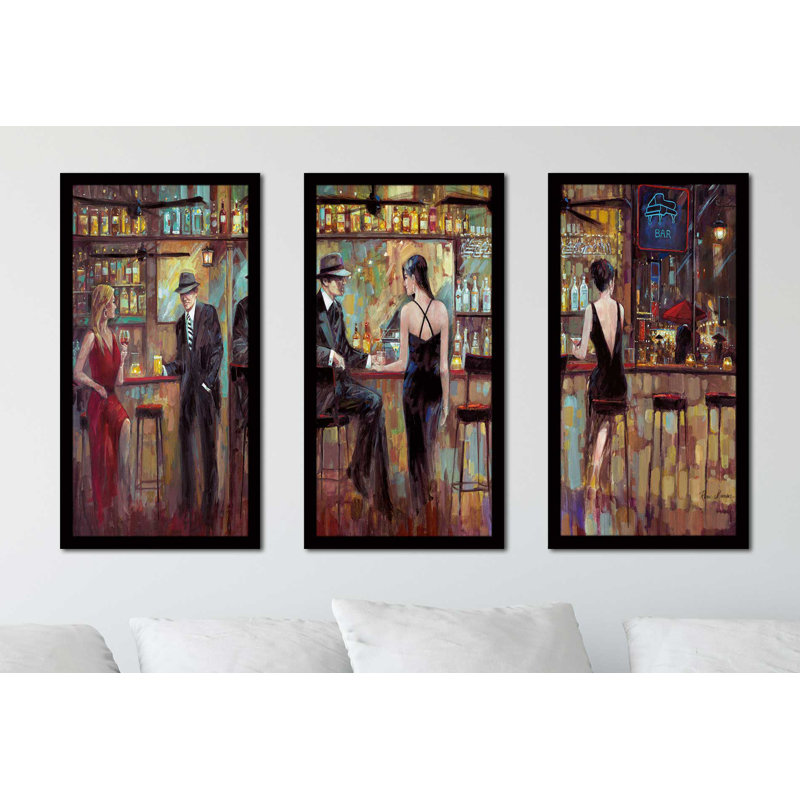 " Happy Hour " 3 - Pieces, 40.5" W x 25.5" H x 1" D