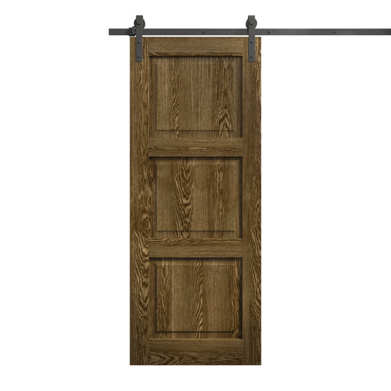 Porte de grange moderne | Ego 5010 | Ensemble de quincaillerie lourde pour rails | Portes intérieures solides, Chêne marbré