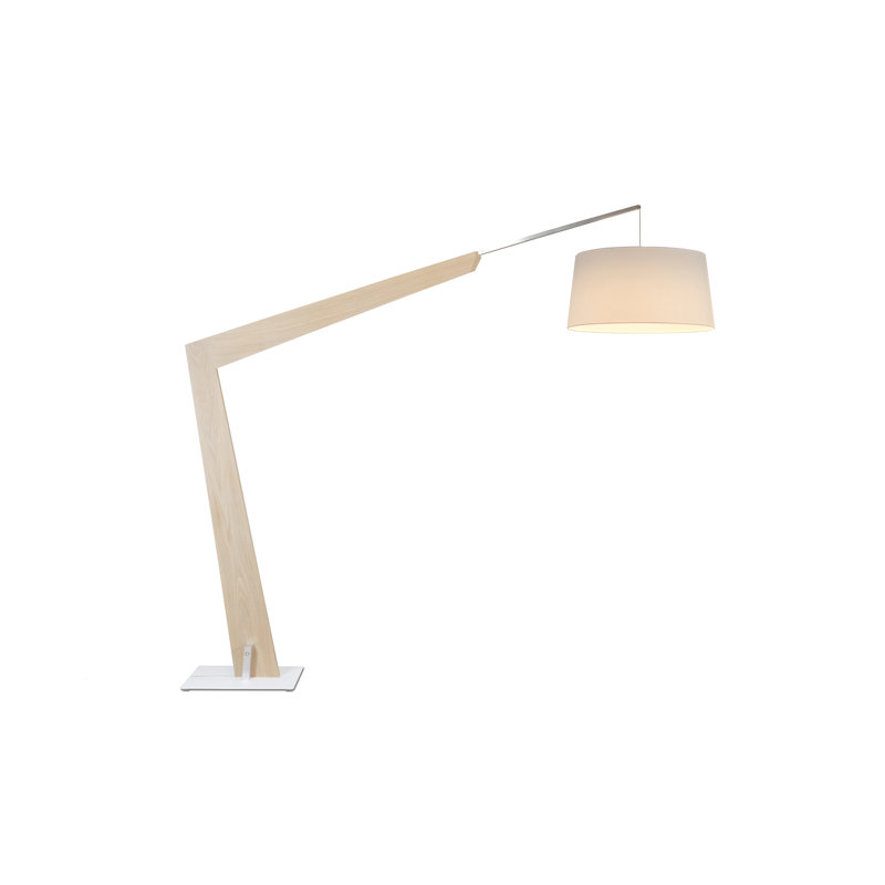 Valeo Task Floor Lamp, White Washed Oak