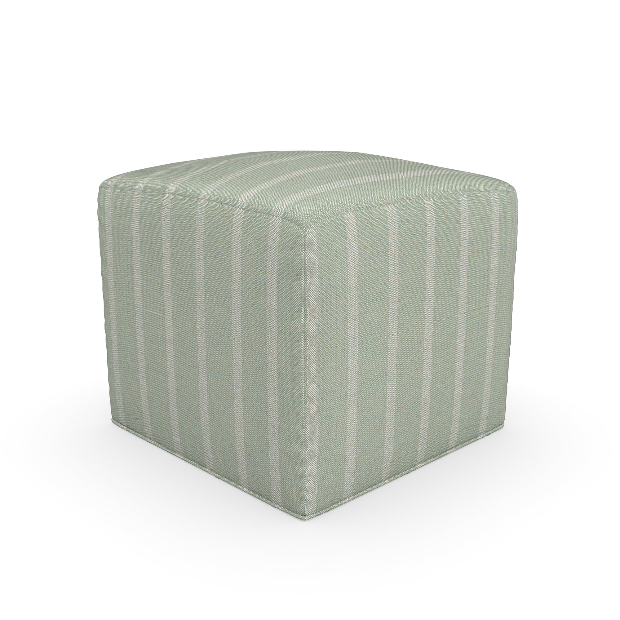 Praia Sunbrella® Outdoor Ottoman, 18" H x 18" W x 18" D, Sunbrella Unwind Rainwashed