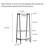 Solid Oak Wood Garment Rack with Shelves and Trapezoidal Structure