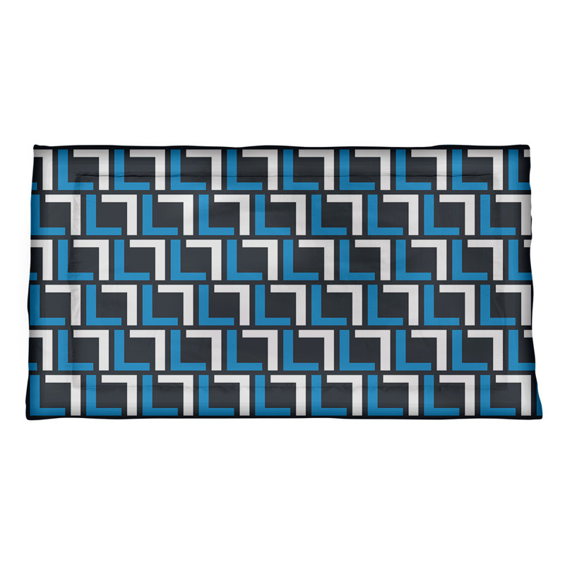 Taie décorative Carolina Football, Microfibre, Simple / simple, double / double, grand, Bleu Carolina / blanc / noir