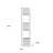 52" White Wood Wall Mounted Corner Shelf