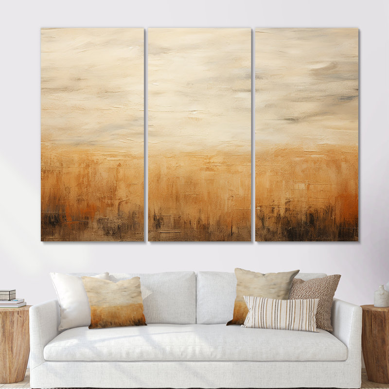 Ensemble de salon mural prairies majestueuses VI - Prairies, Toile tendue, H 40 po x l 60 po x P 1 po