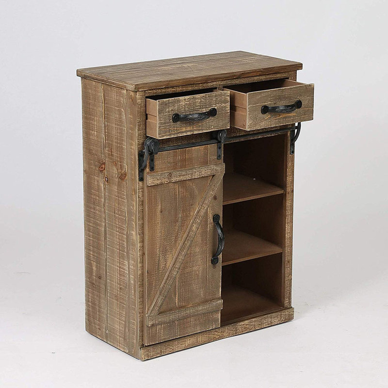 Armoire d'appoint 1 porte, Brun orangé