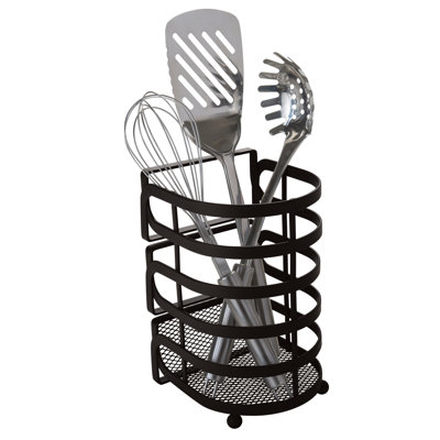 Metal Square Utensil Crock