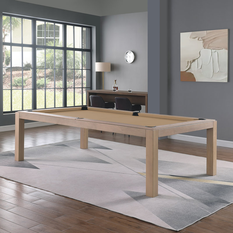 Olivia Slate Pool Table with Dining Top, Wood, Gold, 8 ft