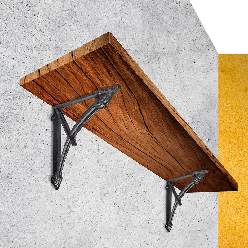 Support demi-rond Stalbridge avec support, Noir antique
