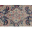 Tapis décoratif en laine de conception unique noué à la main 1960 Kerman beige/rouge 9 pi 8 po x 13 pi 7 po