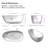 55 Inch Freestanding Solid Surface Soaking Bathtub