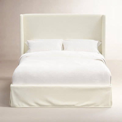 Upholstered Wingback Bed