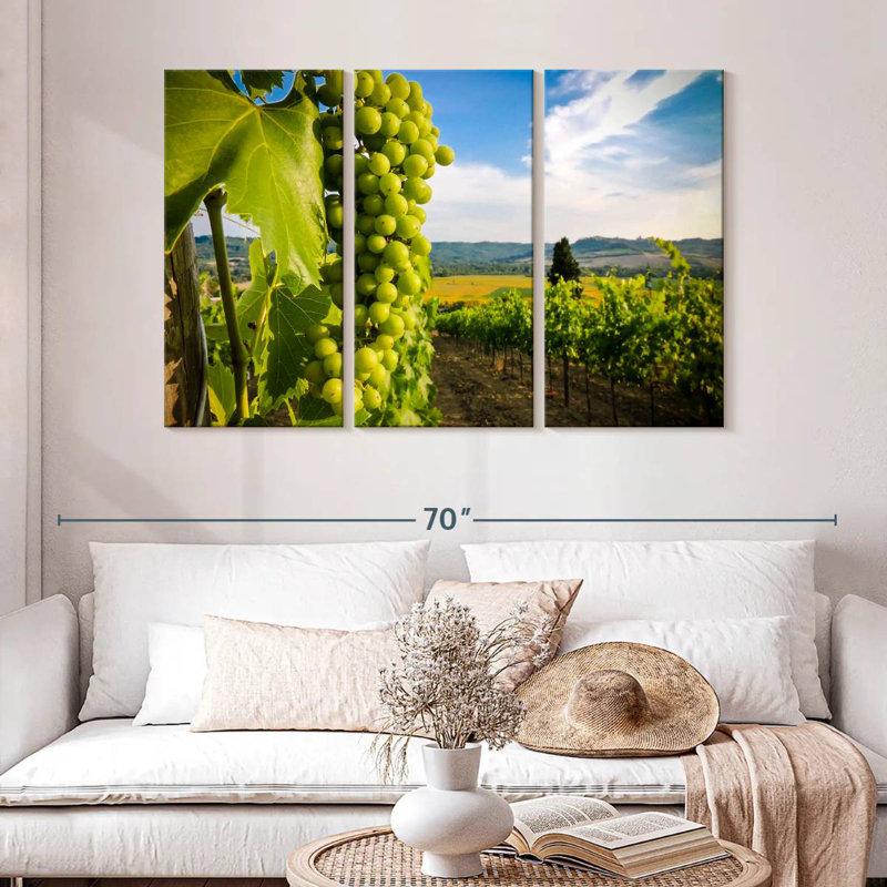 Yarlin Green Grape Vineyard, 32" H x 50" W