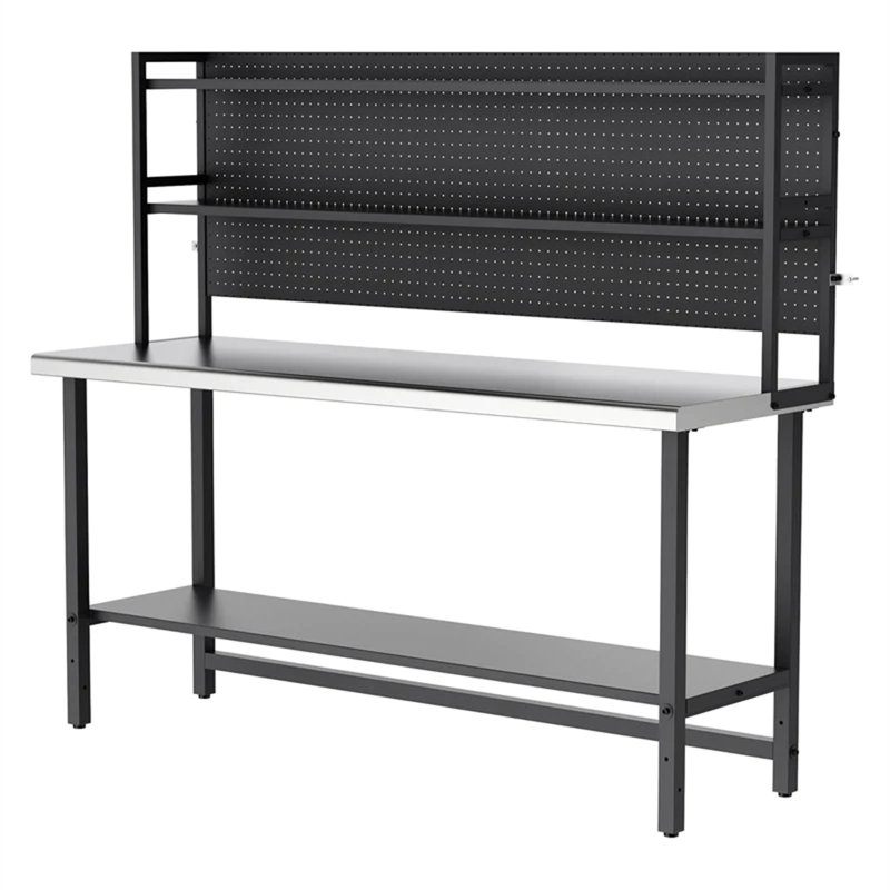 Tables de travail en acier inoxydable l 24 po x H 63 po Winado, H 63 po x L 70 po x P 24 po