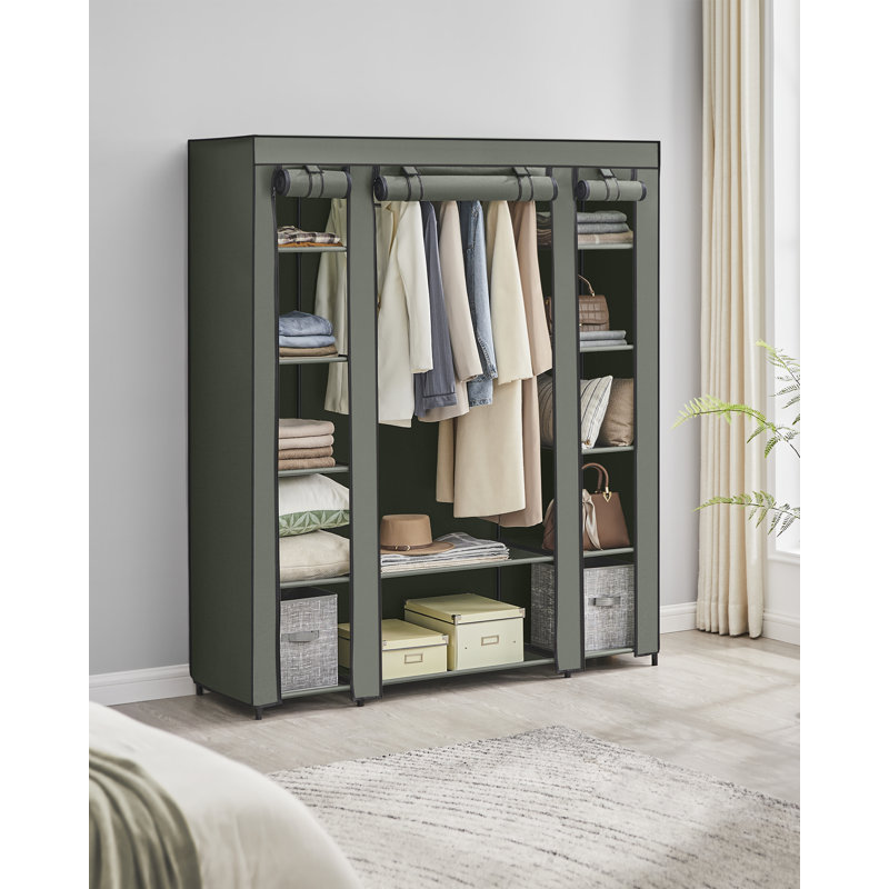Mccaskill 150cm Portable Wardrobe, Sage Green