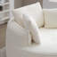 Fauteuil rond 53,5 po en velours côtelé moderne avec 3 coussins-2126122266