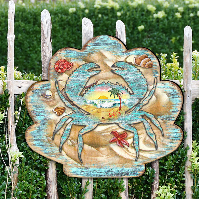 Décoration murale crabe coquillage