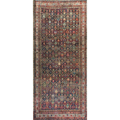 Tapis rustique noué à motif géométrique rustique