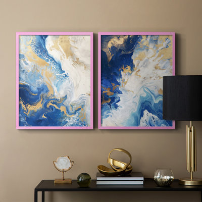 ABSTRACT Series CDXII - Reproduction encadrée de qualité supérieure - prête à être accrochée - aucun clou requis - aucun clou requis