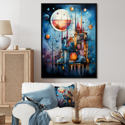 Celestial Geometry Building I - Abstract Collages Wall Decor_106456