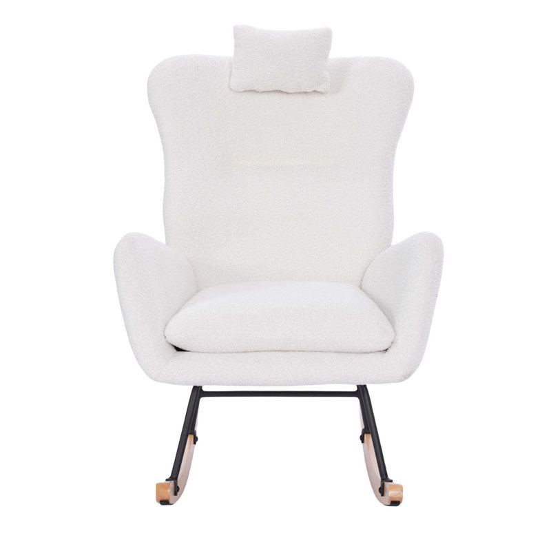 Chaise berçante rembourrée Teddy